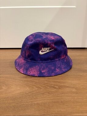 Nike Purple and Pink Tie-Dye Bucket Hat